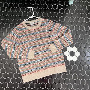 Madewell Fair Isle Sweater, Peach/Pink/Cream/Multi